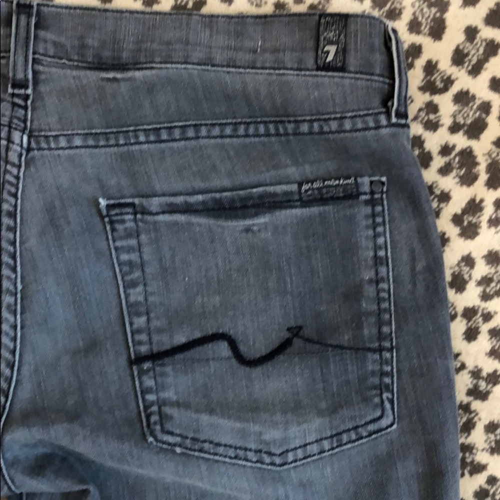 7 for all Mankind Grey Denim Jeans Size 31 - Picture 8 of 9